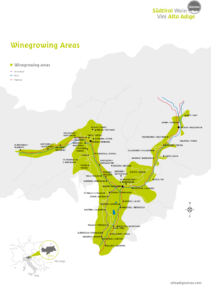 Mappa delle zone Schiava in Alto Adige